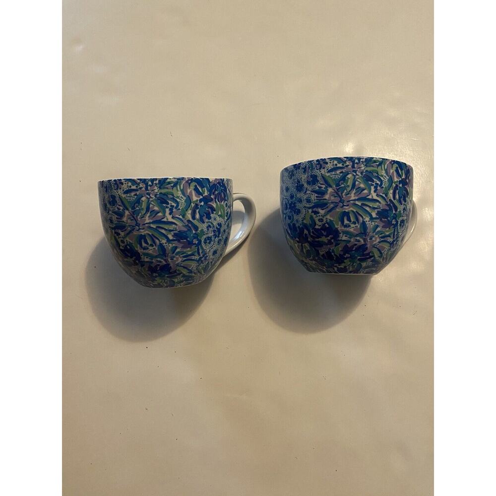 Lot Of 2 Lilly Pulitzer Ceramic Coffee Mug/Tea Cups